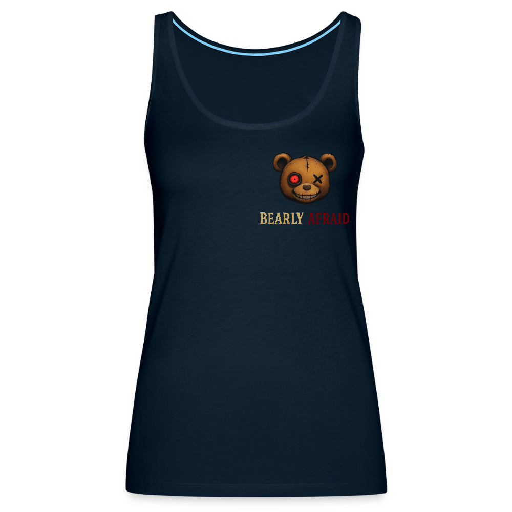 Bearly Afraid Women’s Premium Tank Top - deep navy