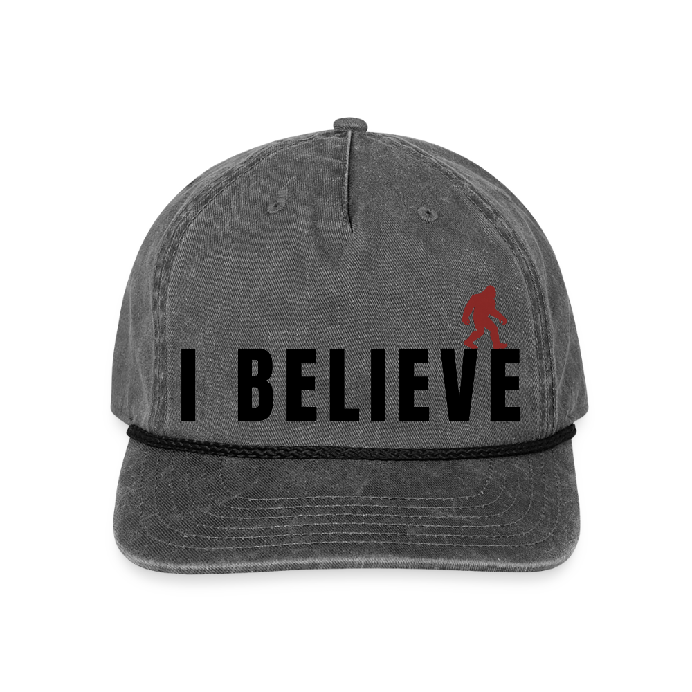 I Believe Vintage Rope Cap B - washed black