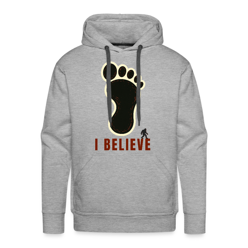 I Believe Footprint Premium Hoodie R - heather grey