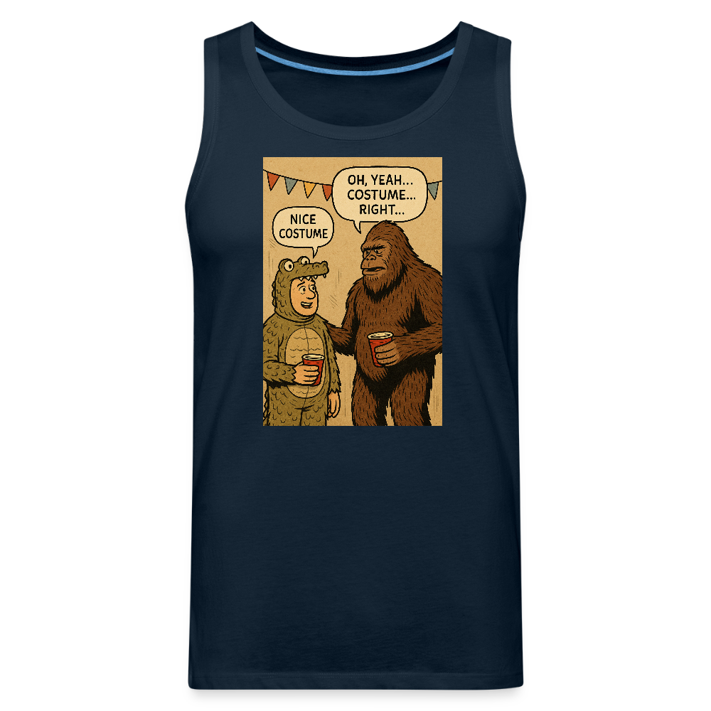 Bigfoot Costume Party Men’s Premium Tank - deep navy
