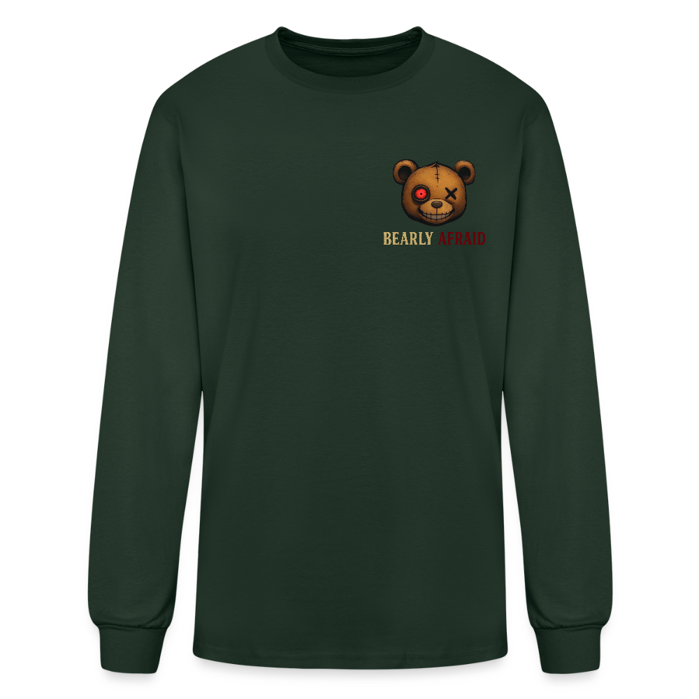 Bearly Afraid Men's Long Sleeve T-Shirt - forest green