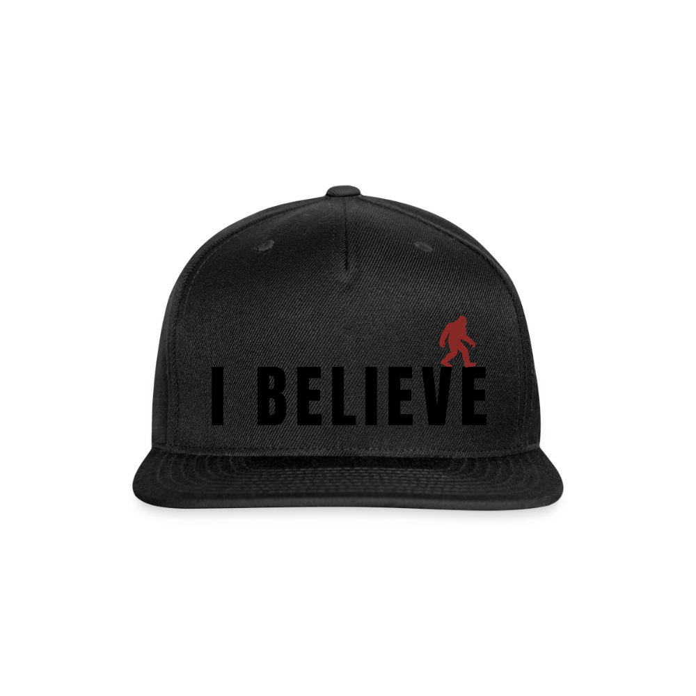 I Believe Snapback Baseball Cap B - black