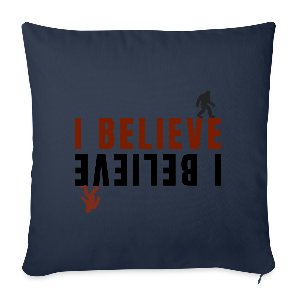 I Believe Throw Pillow Cover 18” x 18” - navy