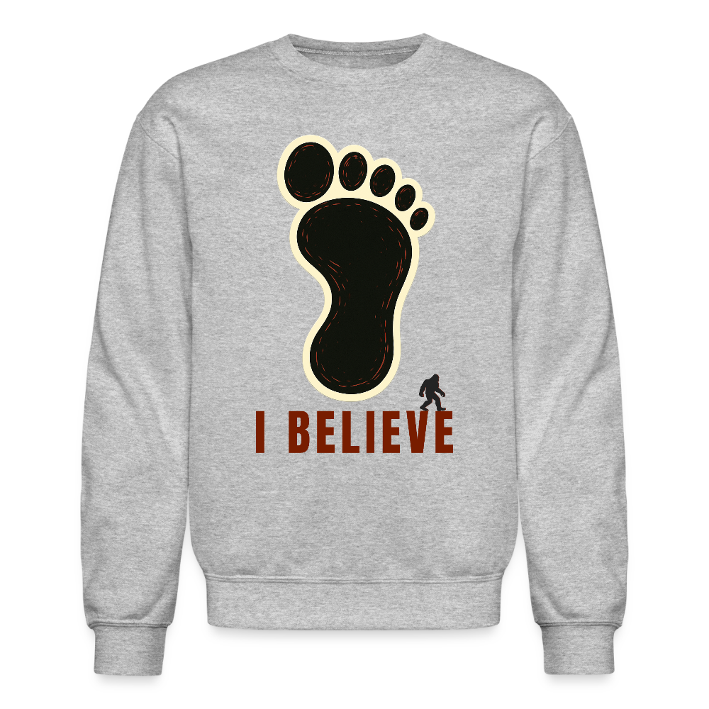 I Believe Footprint Unisex Sweatshirt R - heather gray