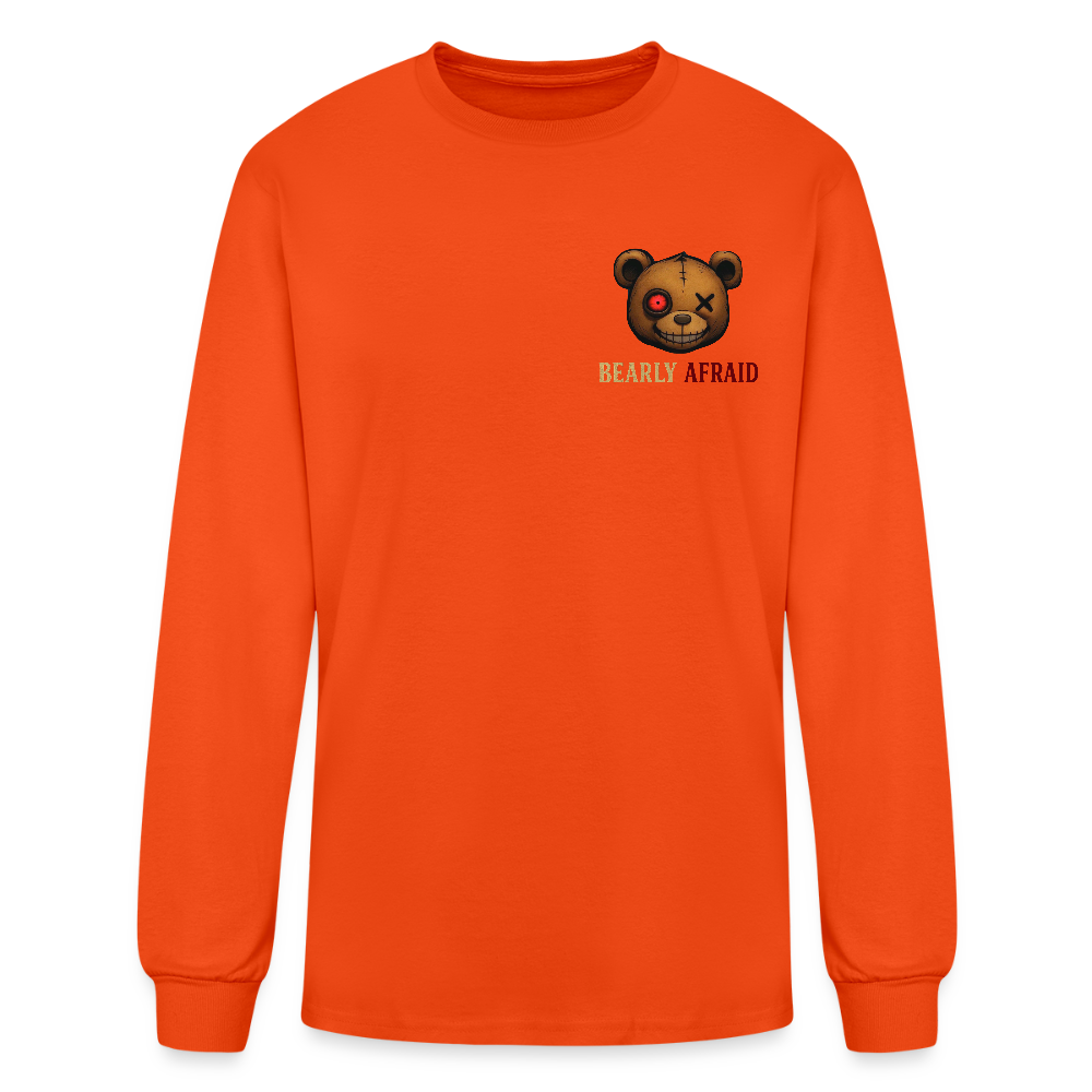 Bearly Afraid Men's Long Sleeve T-Shirt - orange