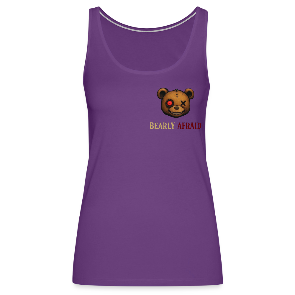 Bearly Afraid Women’s Premium Tank Top - purple