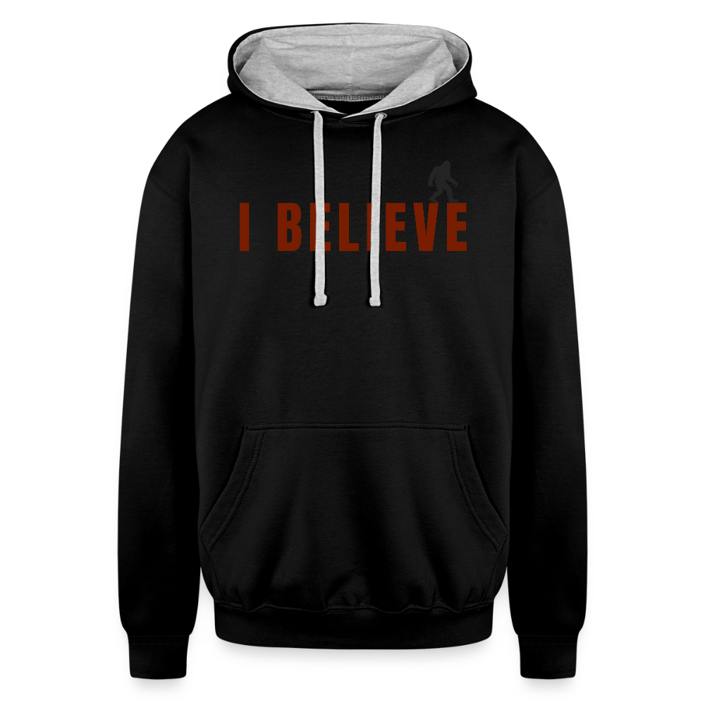 I Believe Hoodie R - black/heather gray