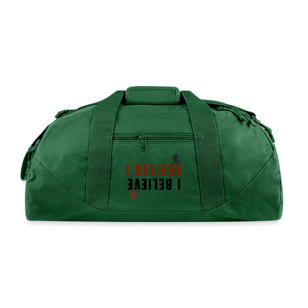 I Believe Recycled Duffel Bag - forest green
