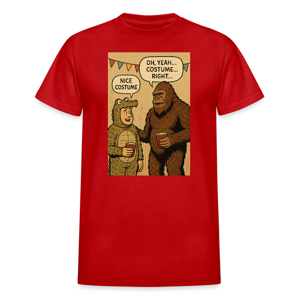 Bigfoot Costume Party Men's T-Shirt - red