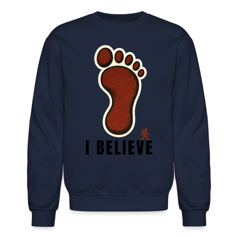 I Believe Footprint Unisex Sweatshirt B - navy