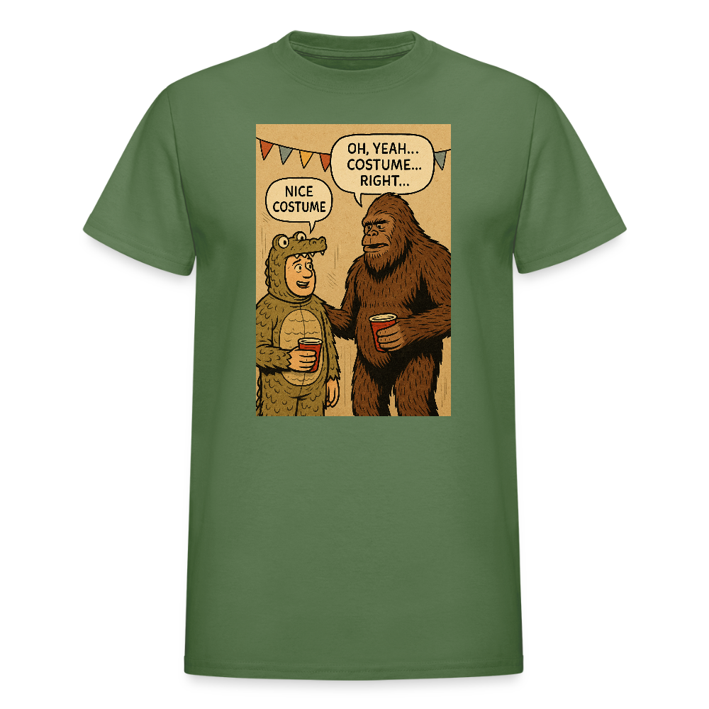 Bigfoot Costume Party Men's T-Shirt - military green