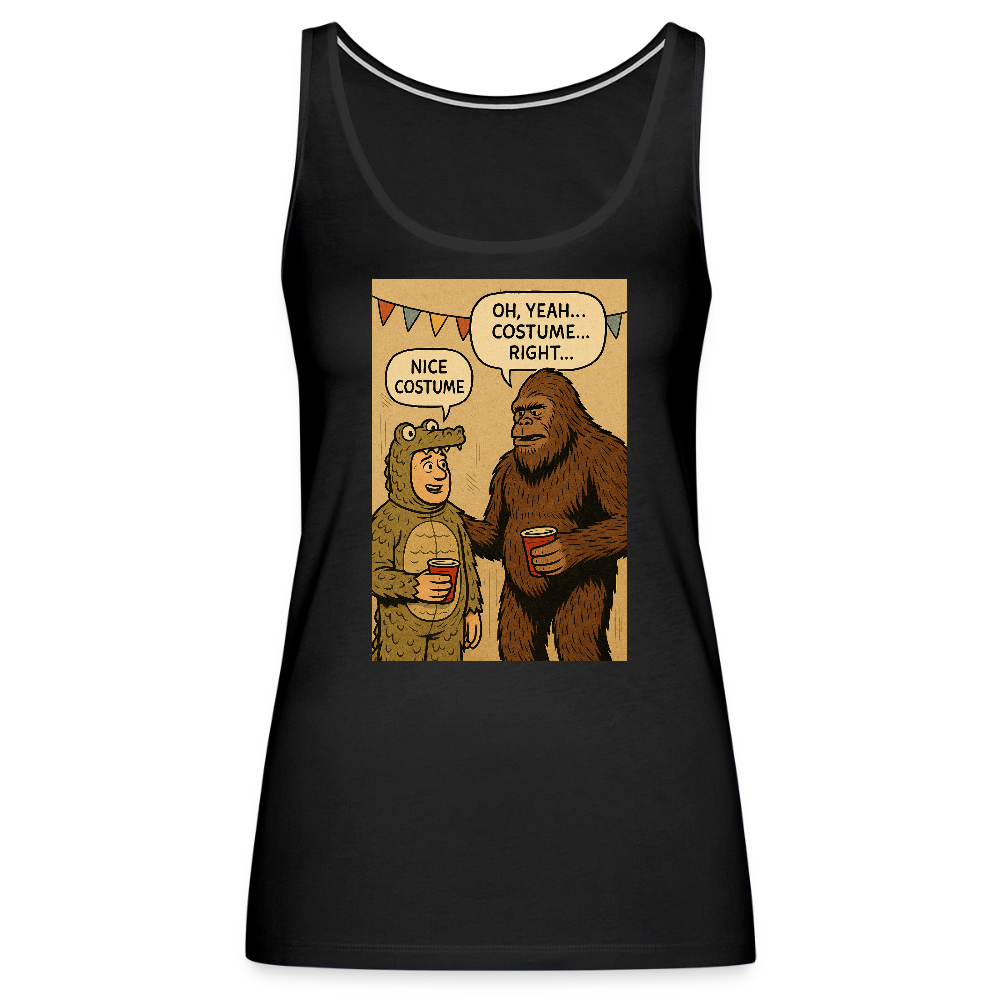 Bigfoot Costume Party Women’s Premium Tank Top - black