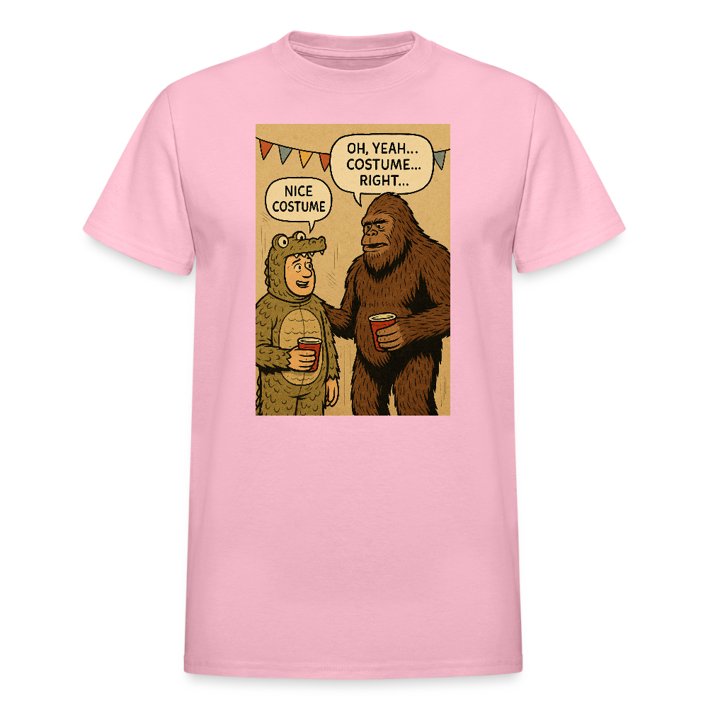 Bigfoot Costume Party Men's T-Shirt - light pink