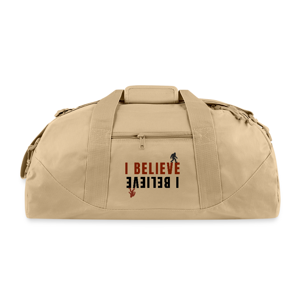 I Believe Recycled Duffel Bag - beige