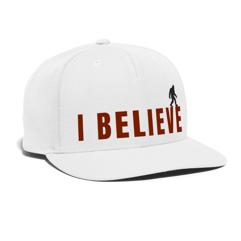 I Believe Snapback Baseball Cap R - white