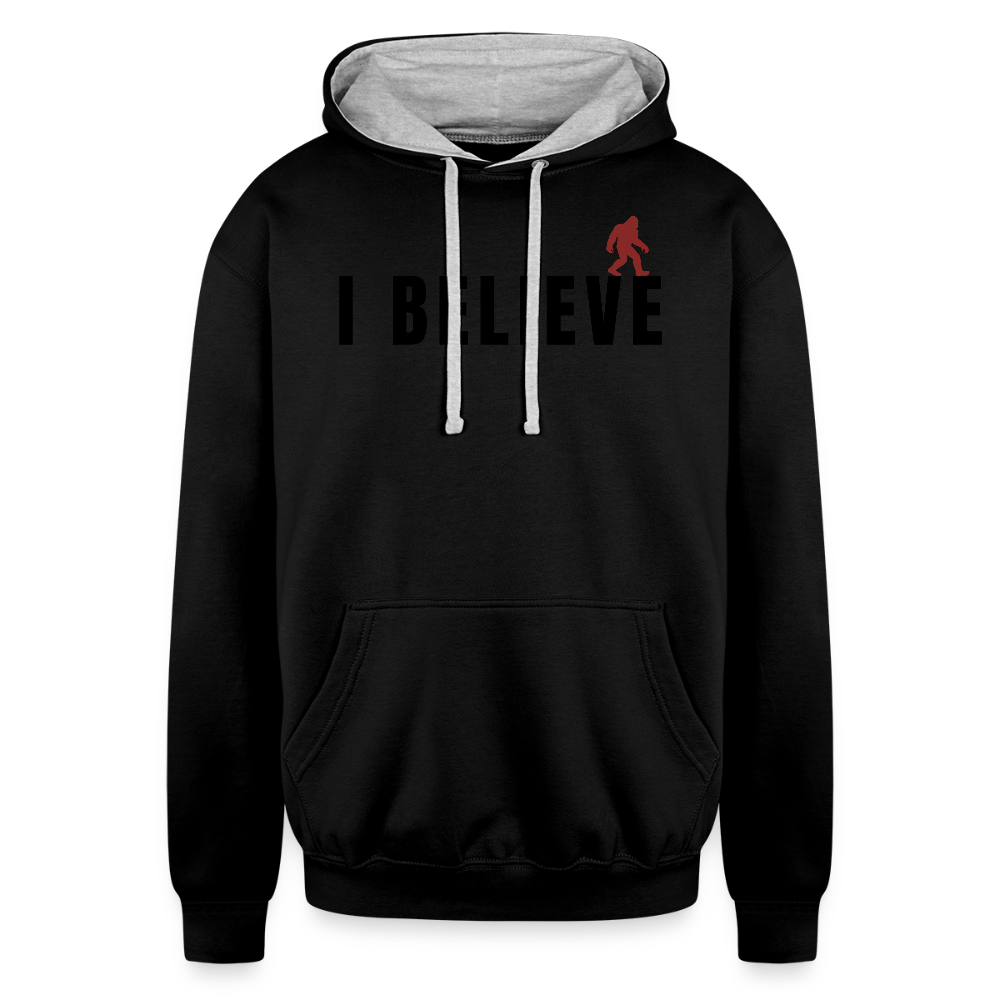 I Believe Hoodie B - black/heather gray