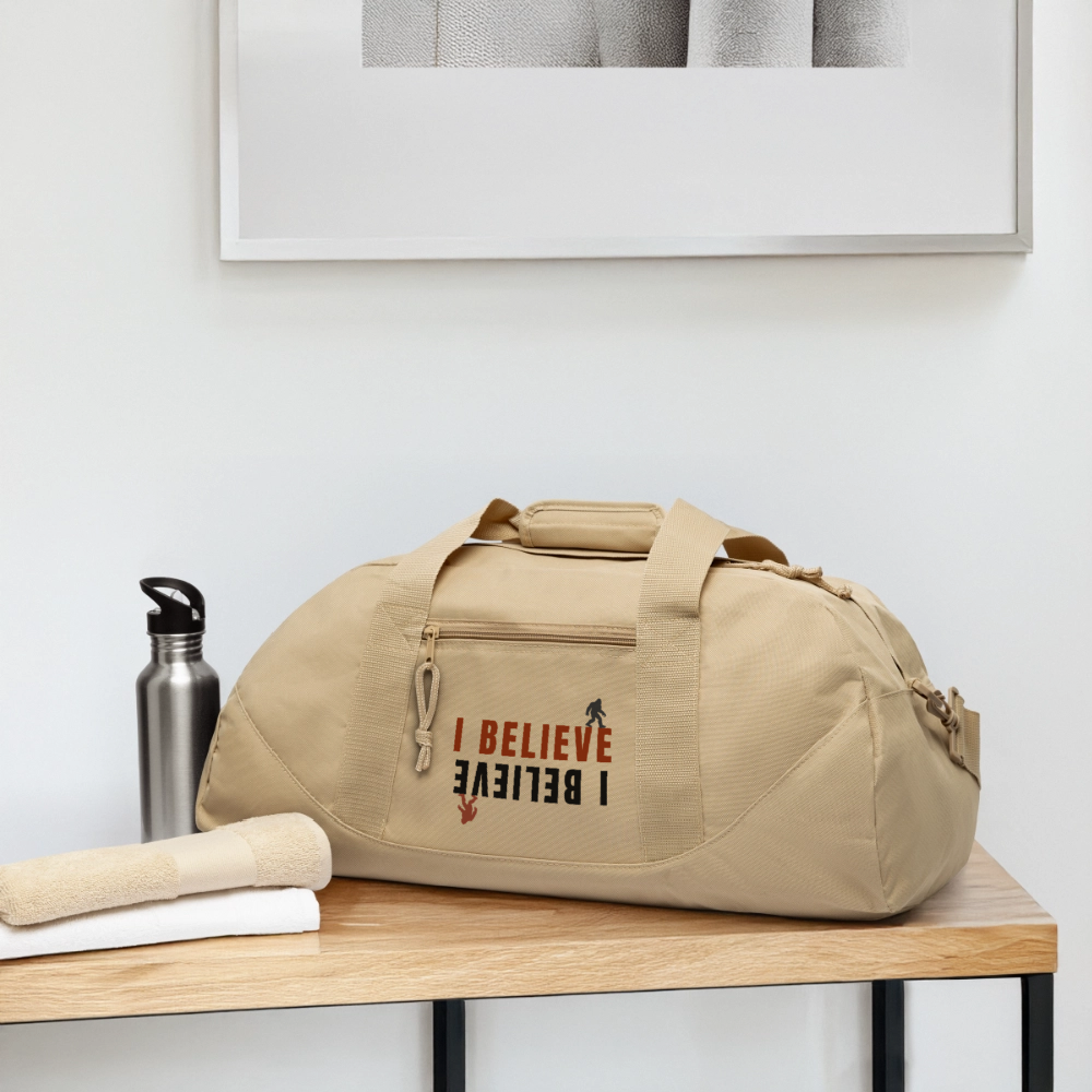 I Believe Recycled Duffel Bag - beige
