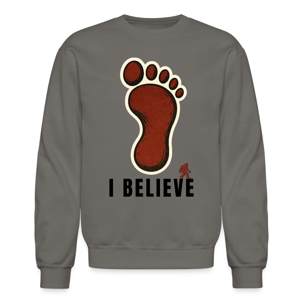 I Believe Footprint Unisex Sweatshirt B - asphalt gray