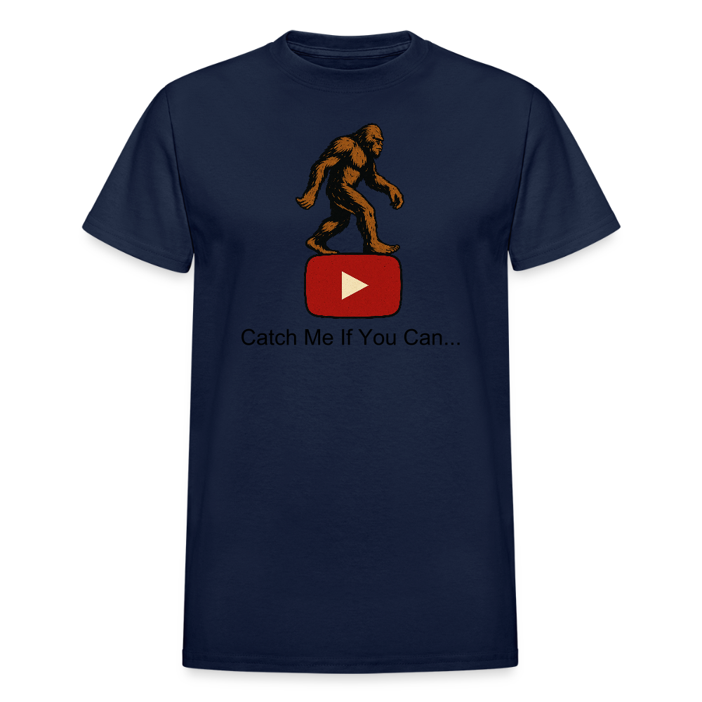 Bigfoot Taunts YouTube Adult T-Shirt - navy