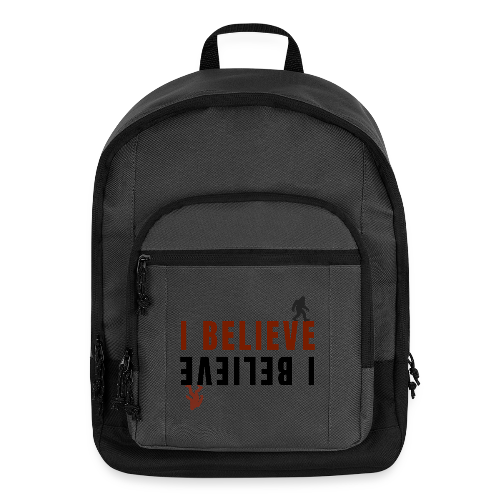 I Believe Backpack - charcoal grey