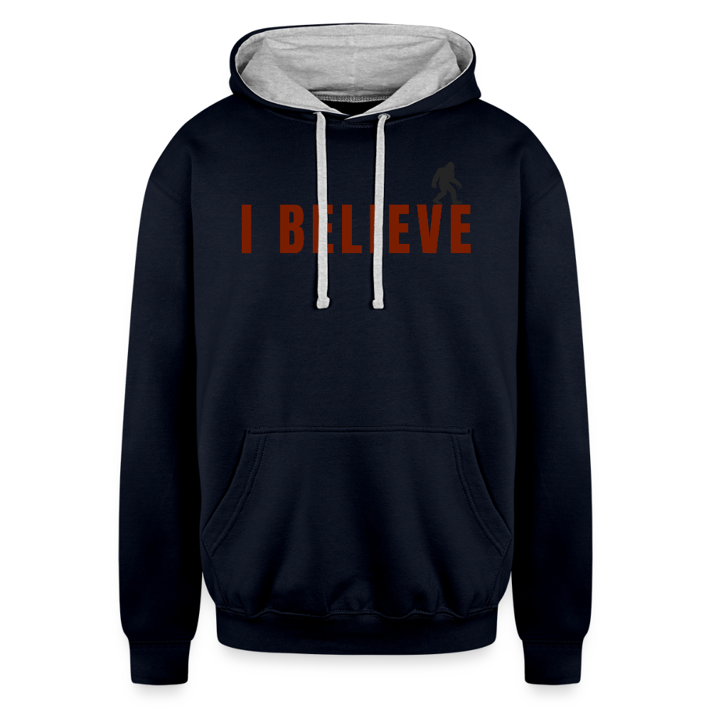 I Believe Hoodie R - navy/heather gray