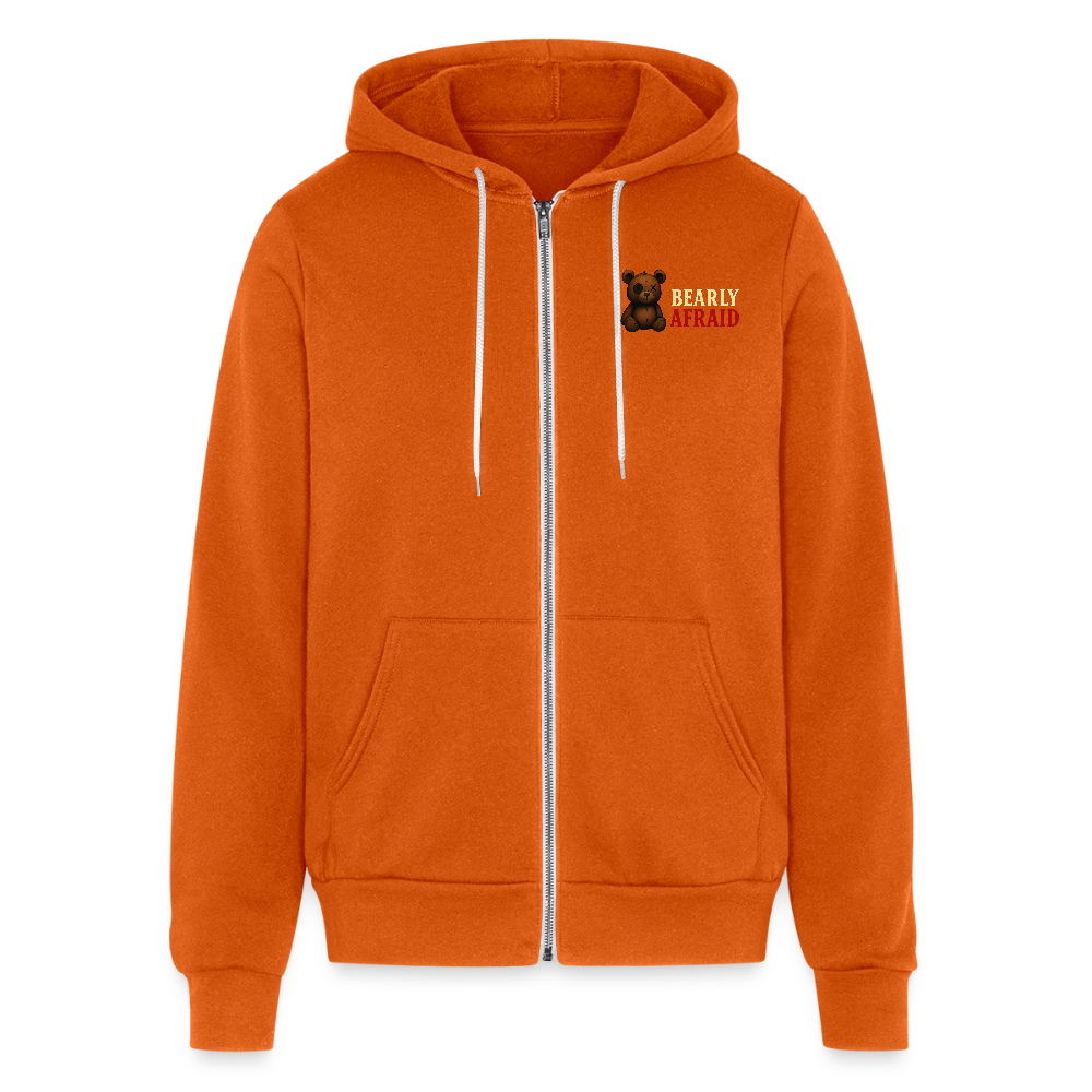 Bearly Afraid Bella Canvas Full Zip Hoodie - autumn