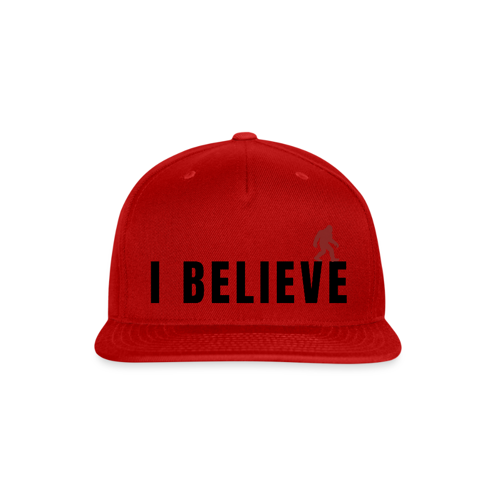 I Believe Snapback Baseball Cap B - red