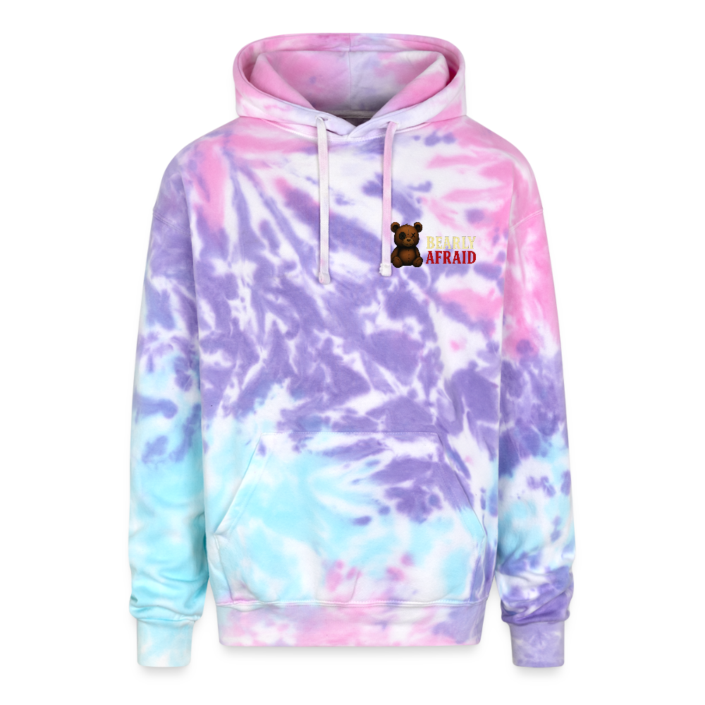 Bearly Afraid Tie Dye Hoodie - cotton candy