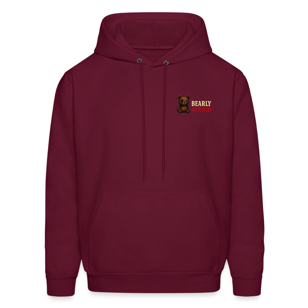 Bearly Afraid Men's "Classic" Hoodie - burgundy