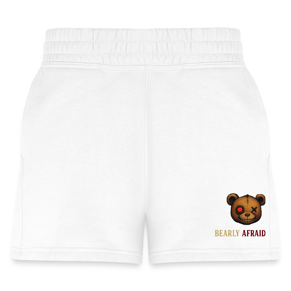 Bearly Afraid Women's Jogger Short - white