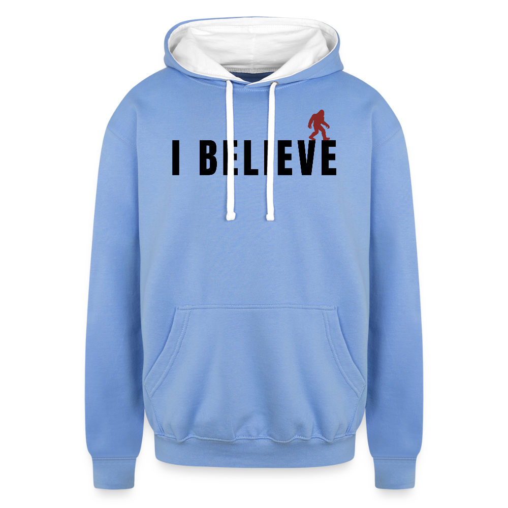 I Believe Hoodie B - sky blue/white