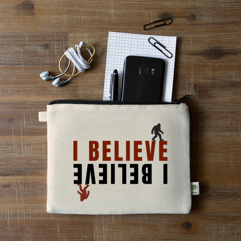 I Believe Carry All Pouch - natural