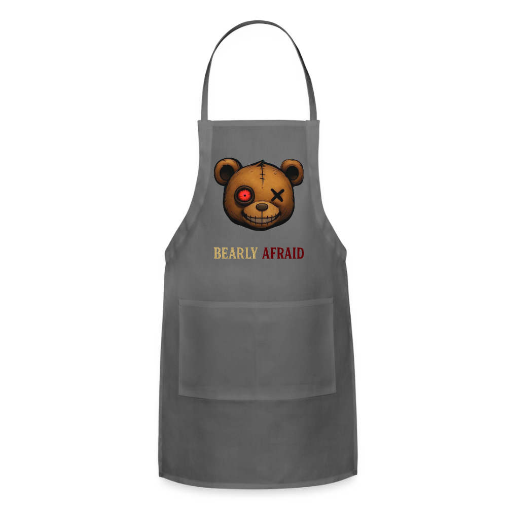 Bearly Afraid Adjustable Apron - charcoal
