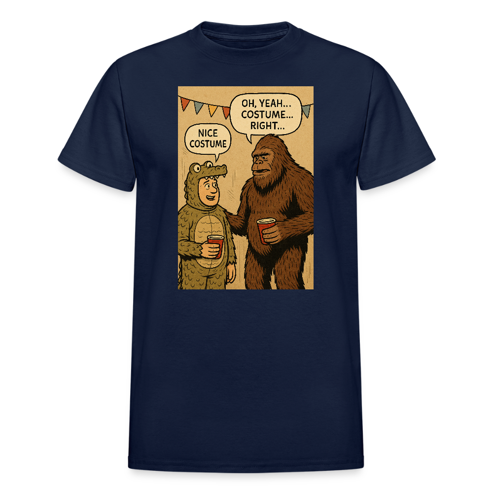 Bigfoot Costume Party Men's T-Shirt - navy