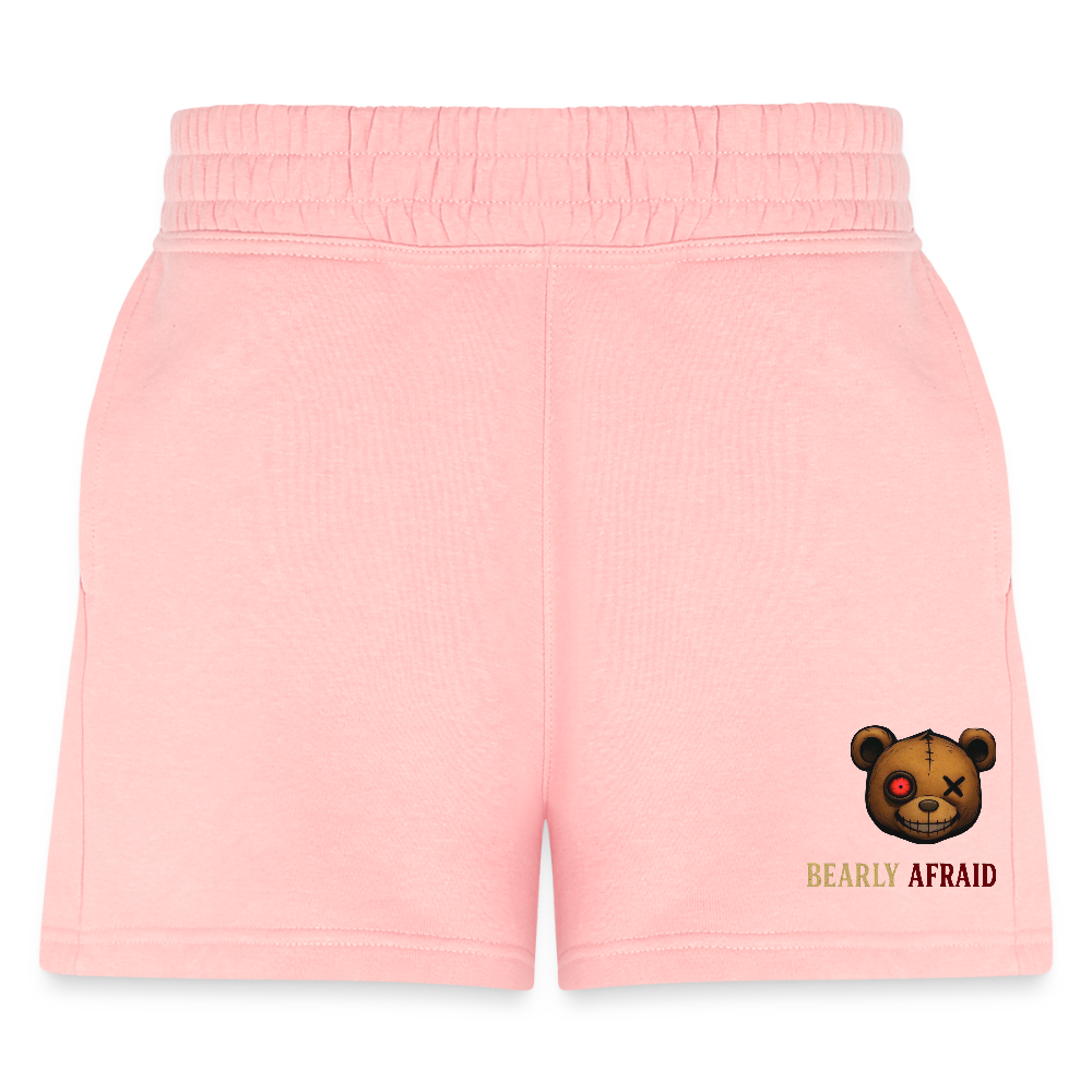 Bearly Afraid Women's Jogger Short - light pink