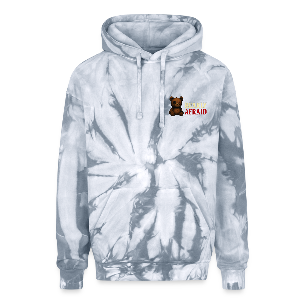 Bearly Afraid Tie Dye Hoodie - spider silver