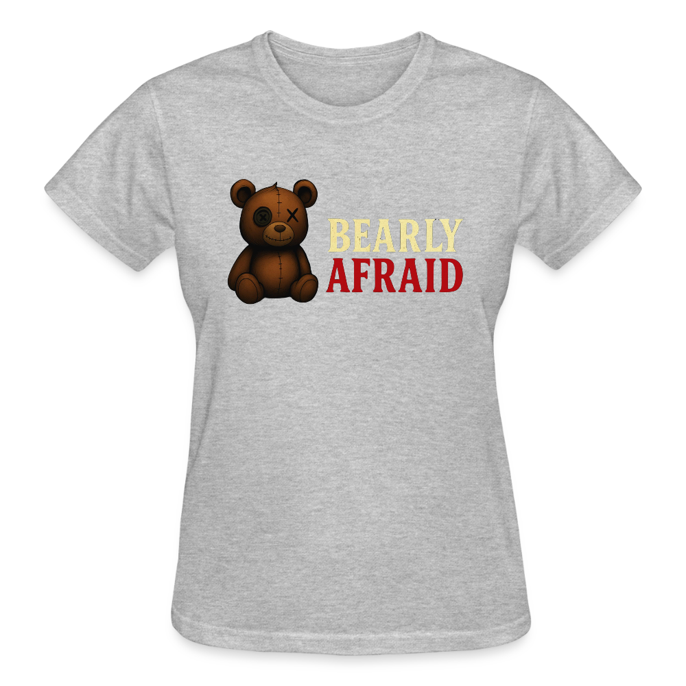 Bearly Afraid "Classic" Ladies T-Shirt - heather gray