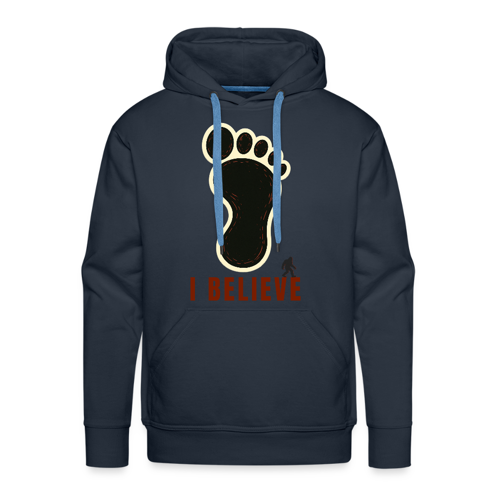 I Believe Footprint Premium Hoodie R - navy
