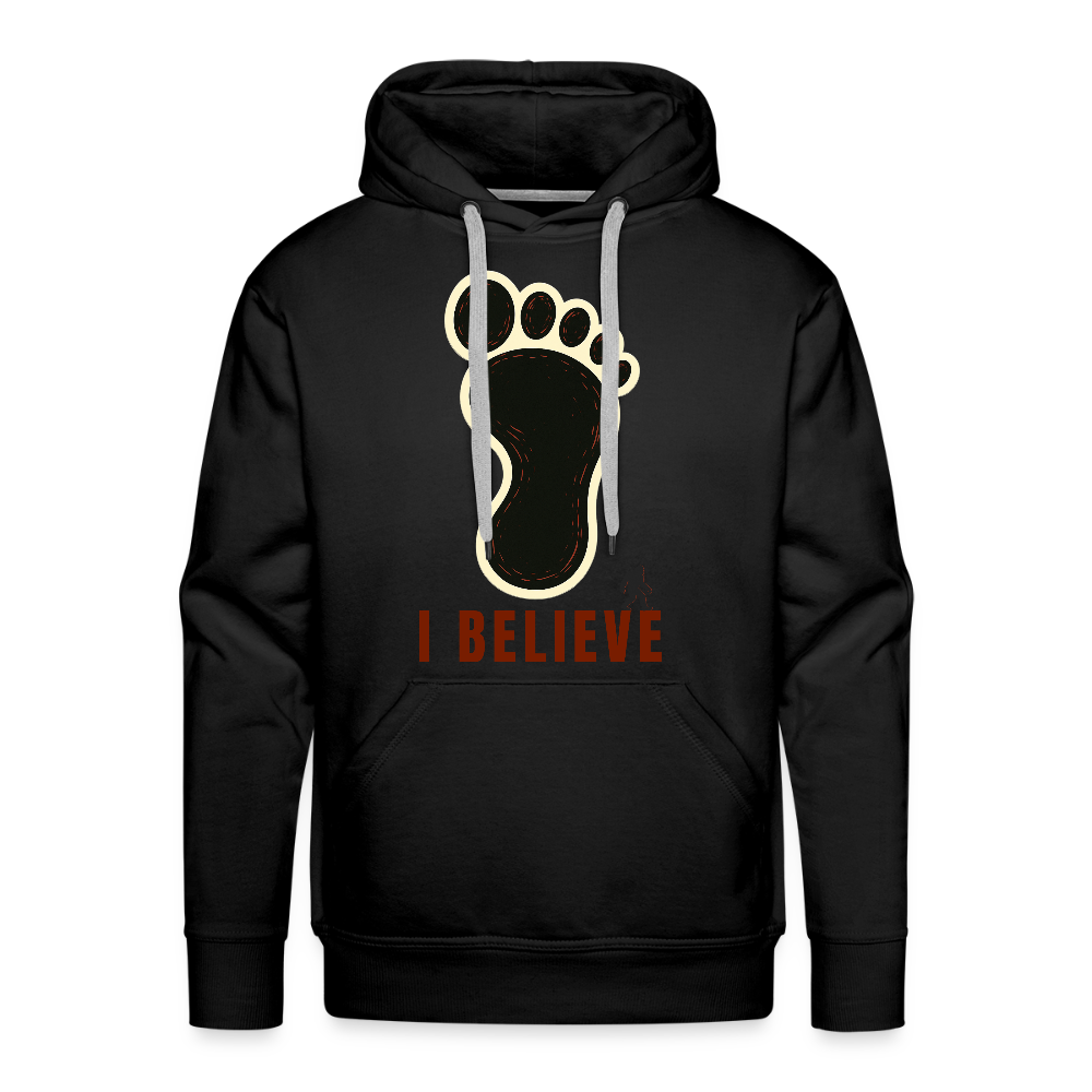 I Believe Footprint Premium Hoodie R - black