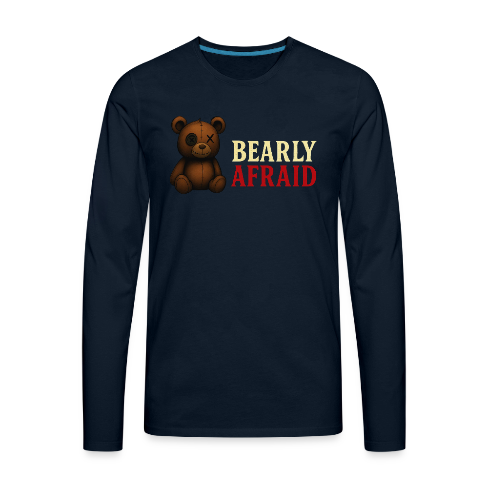 Bearly Afraid "Classic" Men's Long Sleeve T-Shirt - deep navy