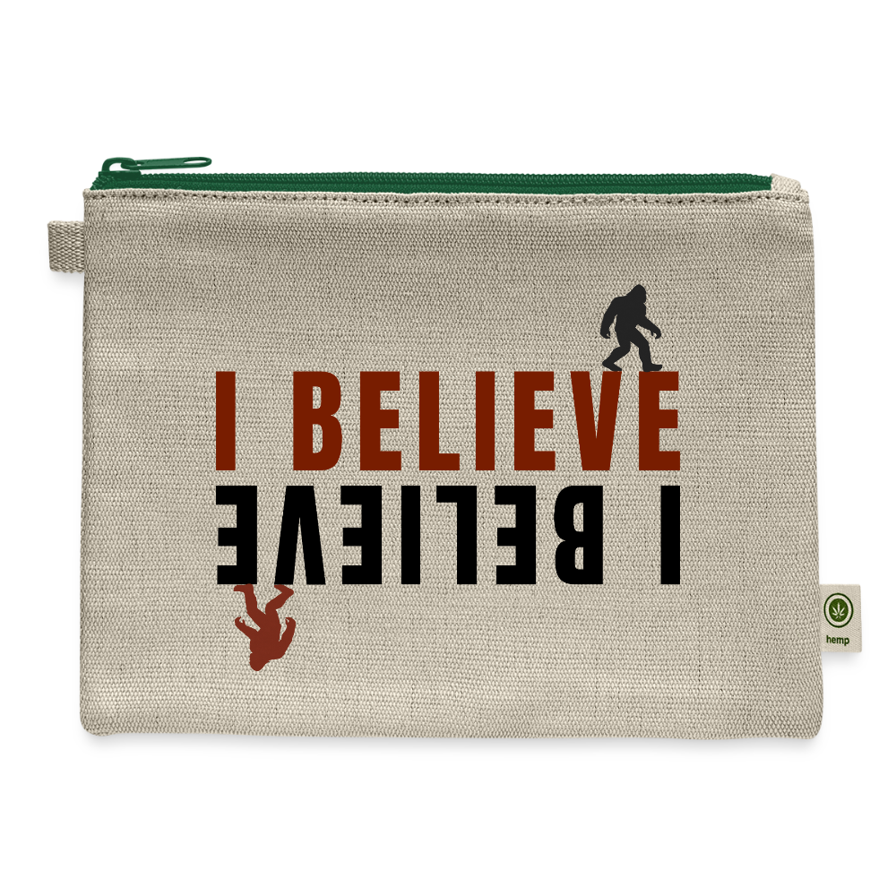 I Believe Carry All Pouch - natural/green