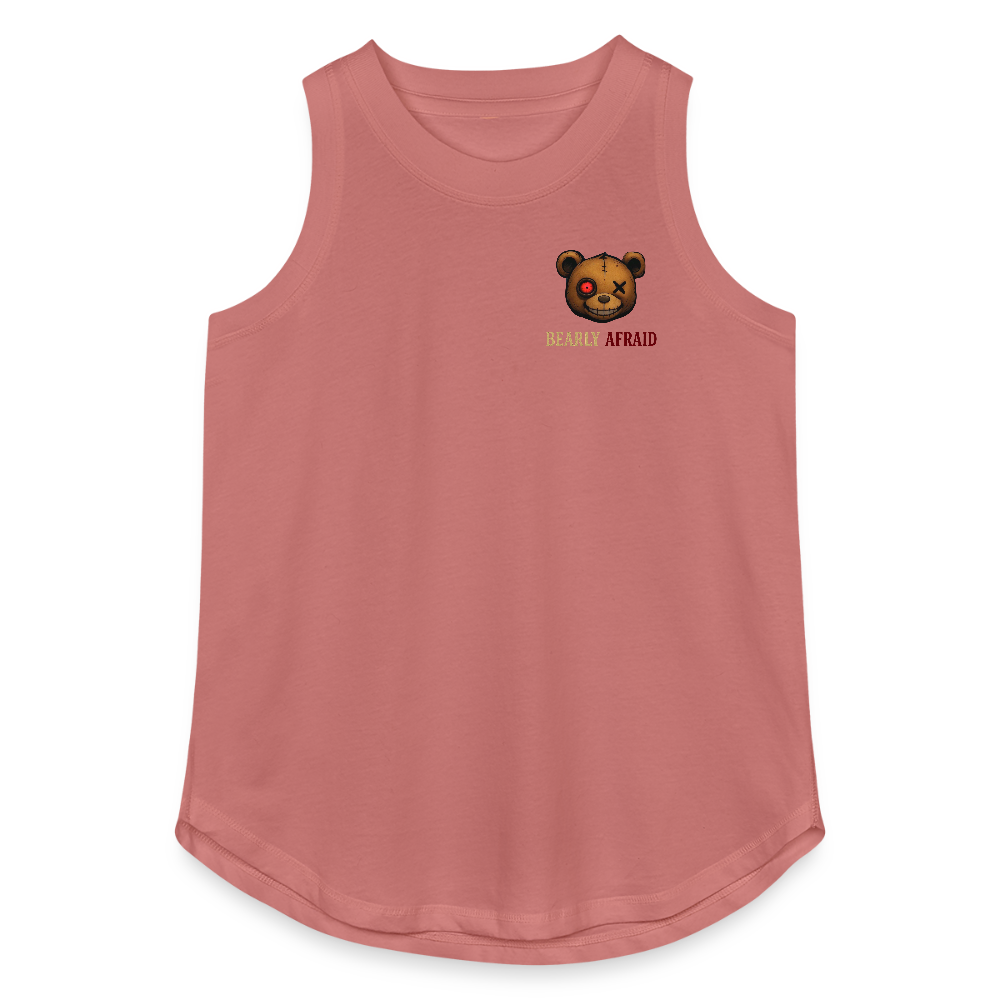 Bearly Afraid Women's Relaxed Tank Top - mauve