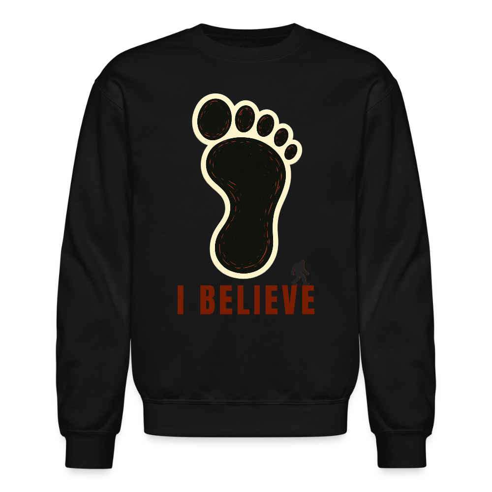I Believe Footprint Unisex Sweatshirt R - black