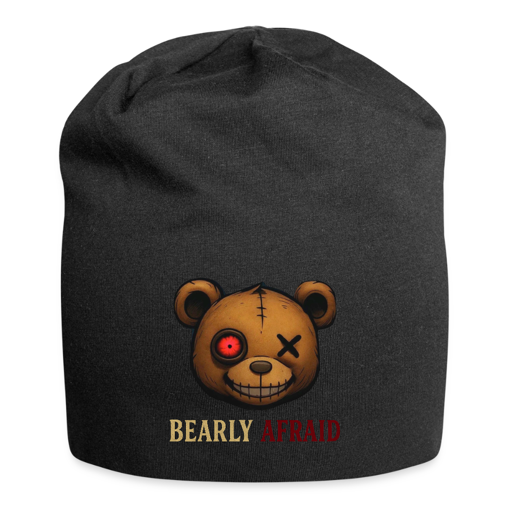 Bearly Afraid Jersey Beanie - black