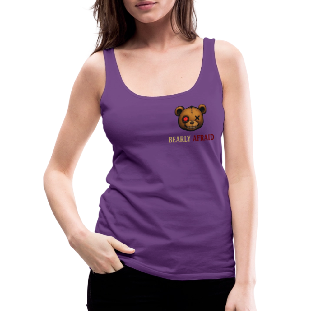 Bearly Afraid Women’s Premium Tank Top - purple