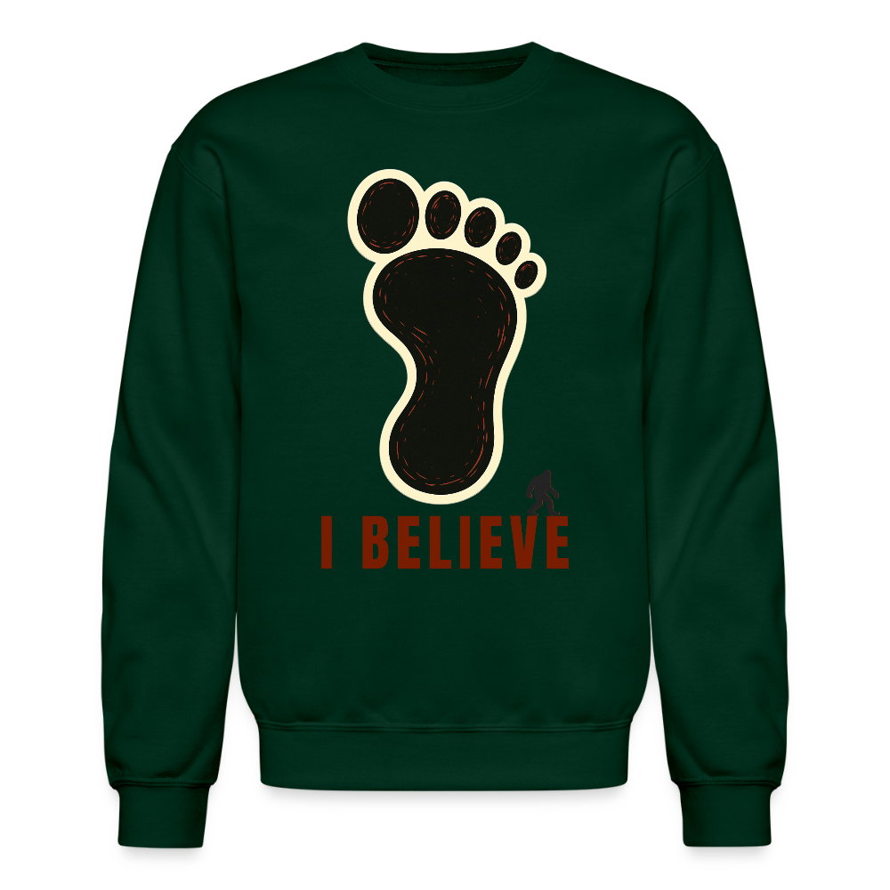 I Believe Footprint Unisex Sweatshirt R - forest green