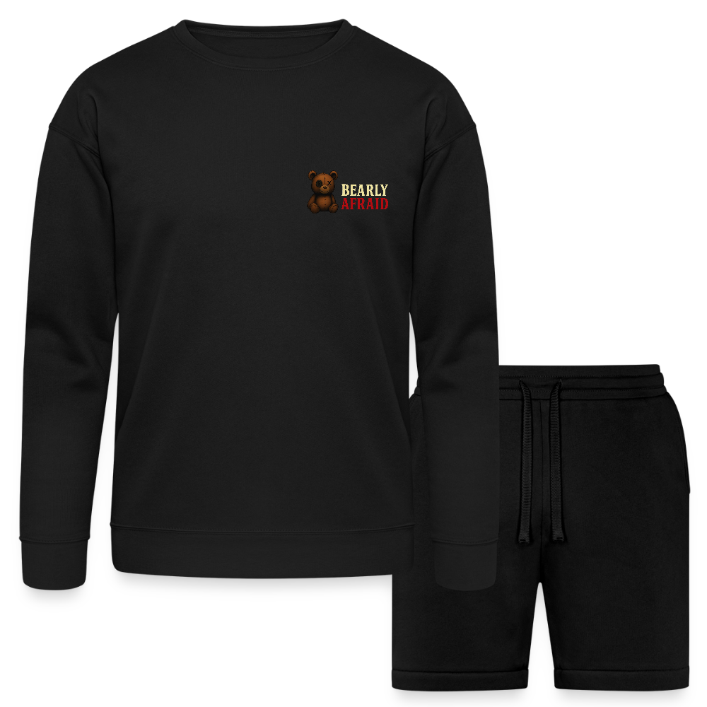 Bearly Afraid Bella Canvas Hibernation Set - black