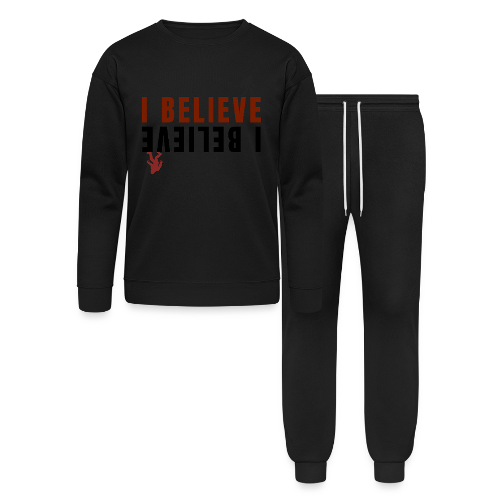 I Believe Unisex Lounge Wear Set - black