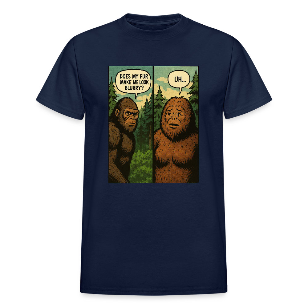 Comic Book Bigfoot Men's T-Shirt - navy