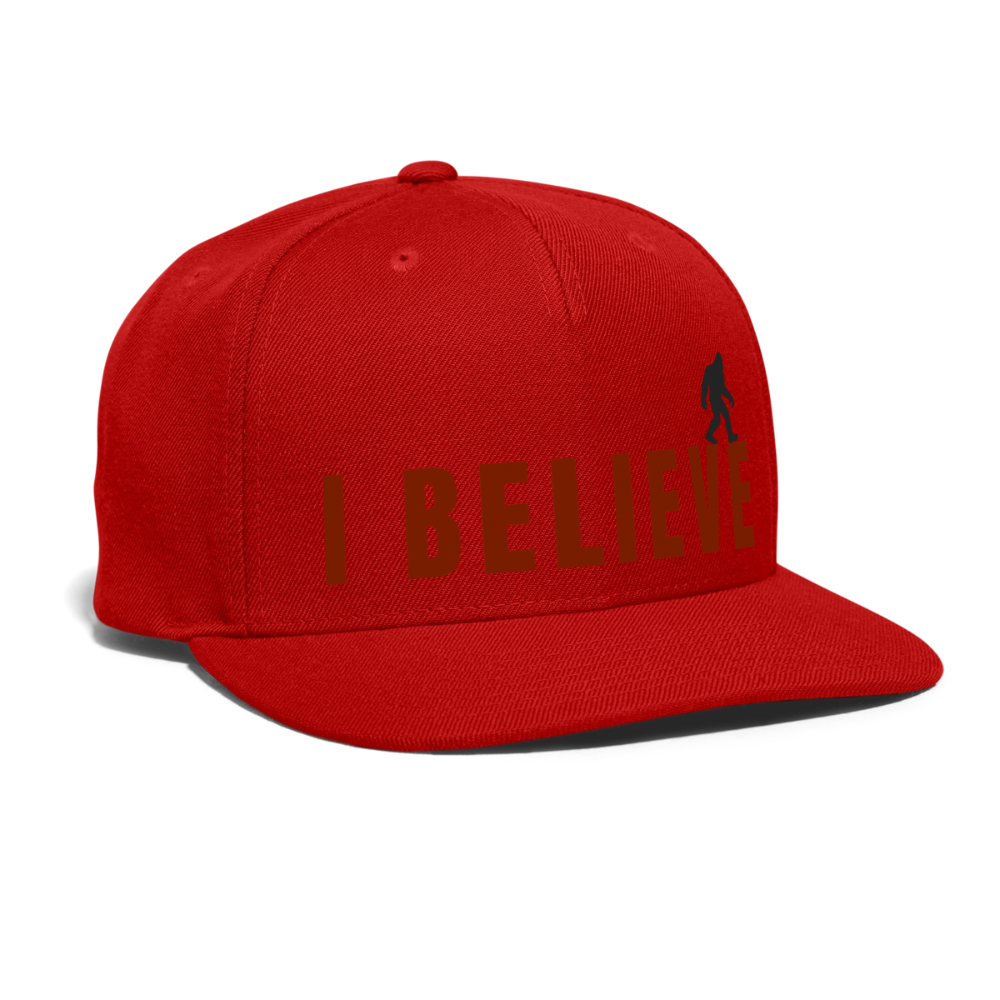 I Believe Snapback Baseball Cap R - red